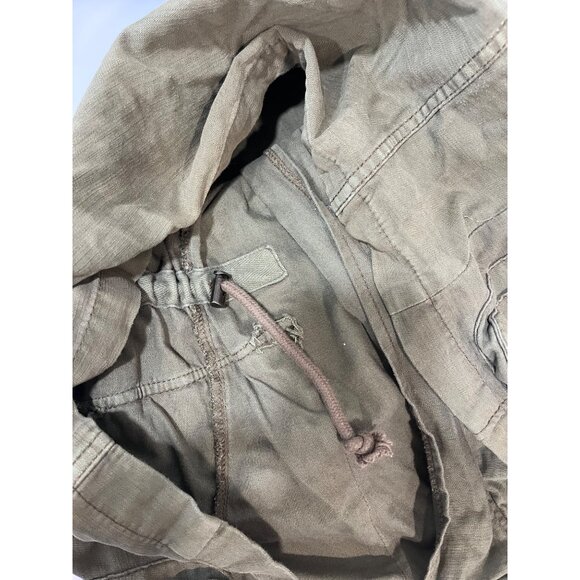 Free People Women’s Army Green Military Style Jacket With Button Closures & Mult - Picture 10 of 11